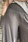 Basso Shirring Sailor Palazzo Pant Bitter Chocolate